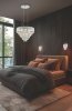 Kryształowy żyrandol MALIZIA 367601206 TRIO SELECT elegancka lampa wisząca kaskadowa do salonu styl glamour